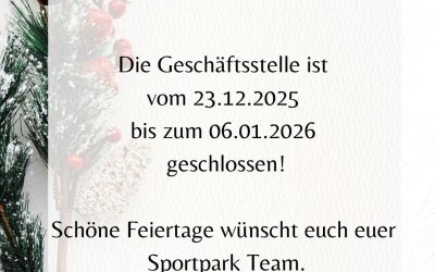 Weihnachtliche Öffnungszeiten der Geschäftsstelle der Turngemeinde Böckingen