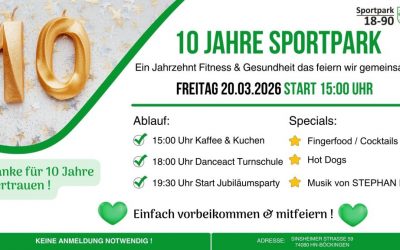🎉 10 Jahre Sportpark 18-90 – Wir feiern mit euch!