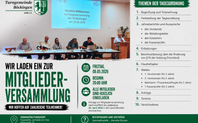 Einladung zur Mitgliederversammlung 2026 der TG Böckingen 1890 e.V.